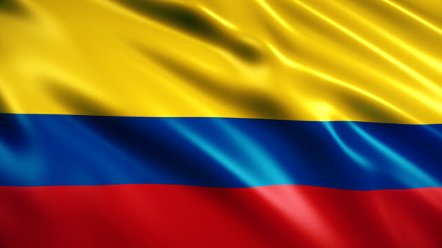 Colombia Flag Animation (Close-up)